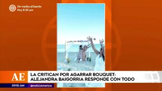 Alejandra Baigorria responde a criticas tras pelear por el ramo de novia de la mamá de Said Palao