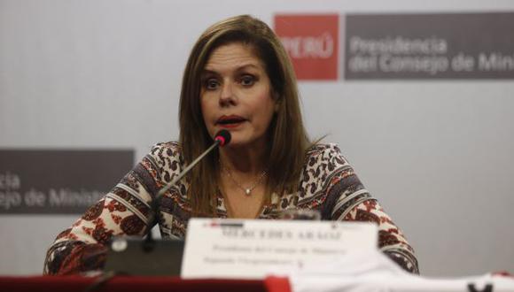 La primera Ministra Mercedes Aráoz ofreció una conferencia de prensa este miércoles. (Perú21)