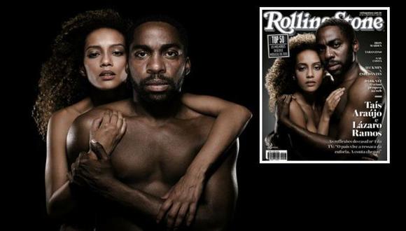 Taís Araujo y su esposo posaron desnudos para revista brasileña. (Cortesía: Rolling Stone Brasil)