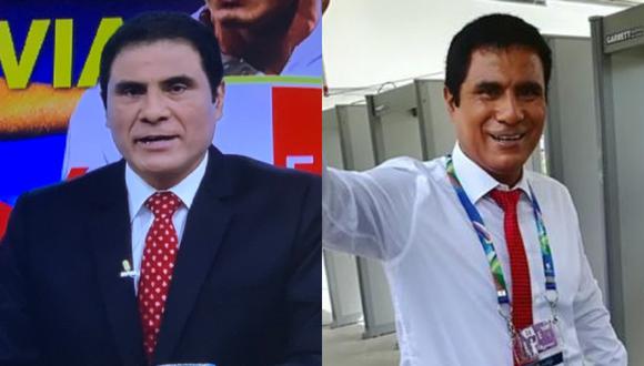 Toño Vargas fue el responsable de narrar el partido de Perú vs. Bolivia por la señal de América TV. (Foto: Captura América TV/Twitter).