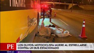 Motociclista murió tras estrellarse contra bus en la Panamericana Norte [VIDEO]