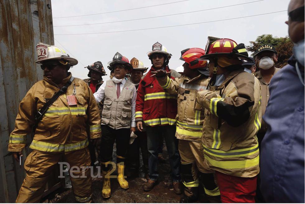 'Tenemos que ver cómo atendemos a las personas', señaló el presidente Vizcarra sobre el incendio en Trapiche. (Renzo Salazar/Perú21)