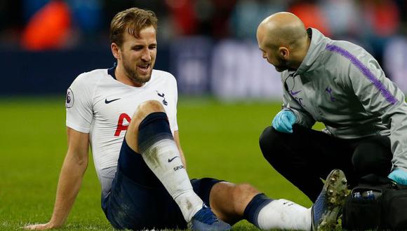 Harry Kane se lesionó en el duelo entre Tottenham y Manchester United por Premier League del pasado fin de semana (Foto: AFP).