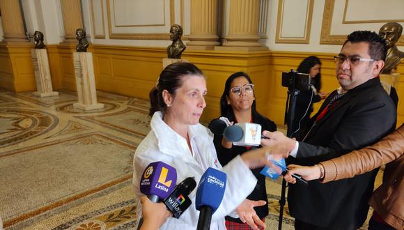 Ministra Hania Pérez de Cuéllar descarta privatización de Sedapal. (Foto: Tomada con Motorola G100).