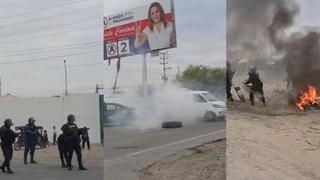 Piura: Desbloquean la Panamericana Norte con bombas lacrimógenas tras paro de transportistas