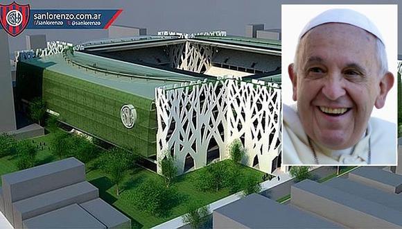 San Lorenzo bautizará a su nuevo estadio como ‘Papa Francisco’. (Club San Lorenzo/AFP)