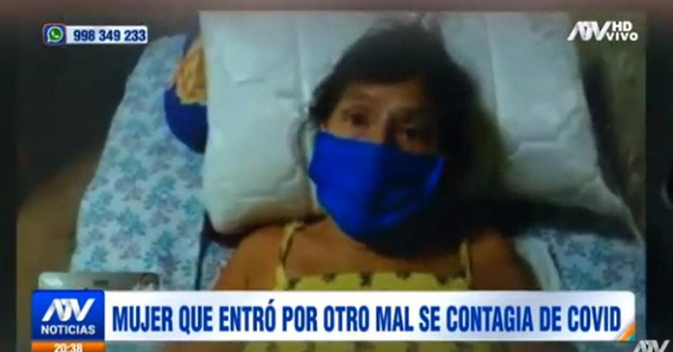 Mujer se contagió del COVID-10 en el hospital. (Foto: Captura)
