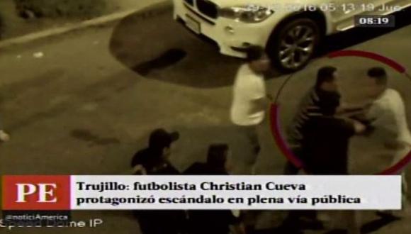 Christian Cueva protagonizó escándalo en la vía pública en Trujillo. (América)