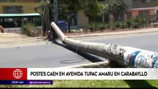 Carabayllo: vecinos denuncian falta de mantenimiento en su zona tras caída de postes