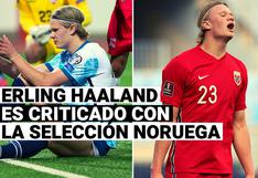 Erling Haaland recibe sus primeras críticas por su floja participación con la selección de Noruega