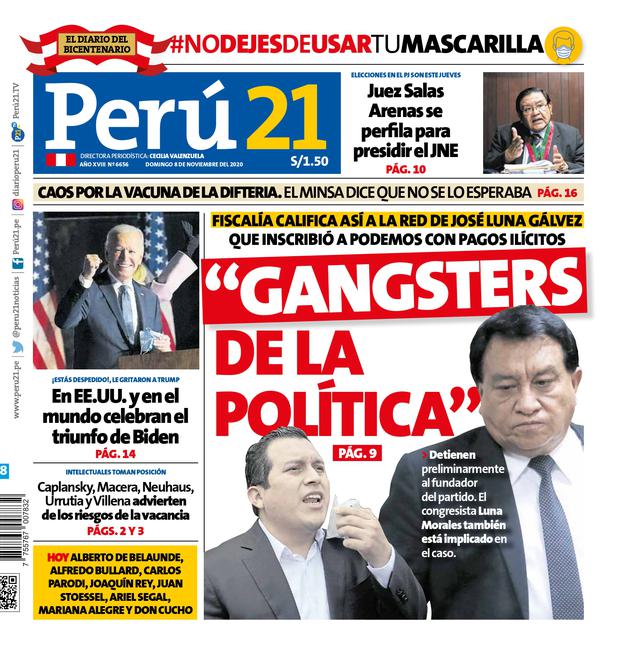 “Gangsters de la política” (Impresa 08/11/2020)