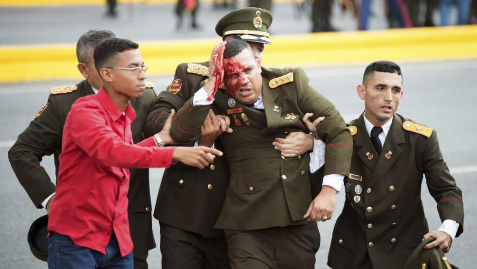Venezuela: Difunden fotografías del momento de la explosión en discurso de Nicolás Maduro. (EFE)