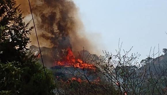 El siniestro en Morelos (México) comenzó el pasado 19 de mayo. En un aproximado de tres días, el incendio afectó a 60 hectáreas. (Captura/Twitter/CEECA_Morelos)