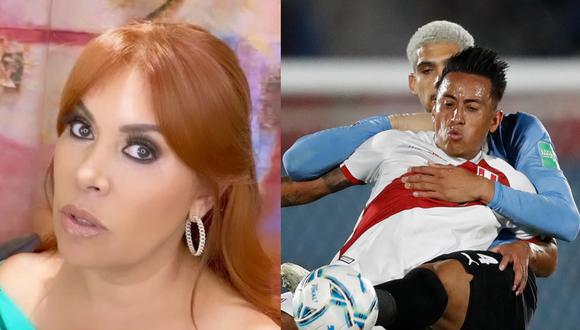 Magaly Medina se pronunció tras polémica en el final del partido Perú vs. Uruguay. (Foto: @magalymedinav/ AFP).