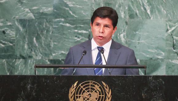 Pedro Castillo habló de Las Malvinas y de Palestina en su discurso ante la ONU. Foto: Presidencia