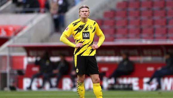 Erling Haaland se lesionó nuevamente en Borussia Dortmund. (Foto: EFE)