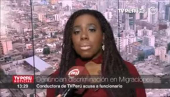 Periodista afrodescendiente denunció discriminación racial por parte de Migraciones. (YouTube/TVPerú)