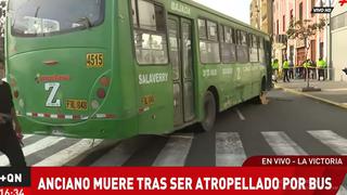 La Victoria: adulto mayor murió tras ser atropellado por bus cerca de la plaza Manco Cápac