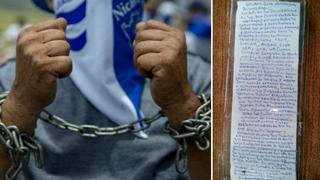 Nicaragua: Presos políticos lanzan llamado de "auxilio" en una hoja de papel higiénico