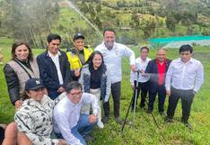 Cajamarca: Inauguran tres sistemas de riego tecnificado en centro poblado Tual