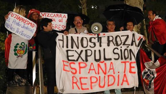 Peruanos en Madrid pidieron la expulsión inmediata de juez Hinostroza | Foto: EFE