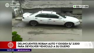 Delincuentes extorsionan a su víctima para devolverle el auto que le robaron