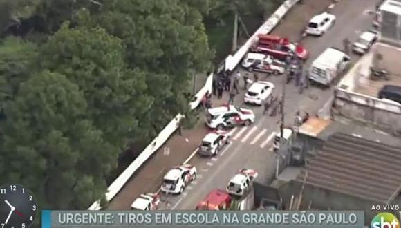Se desplazaron al lugar del sucesos seis unidades de rescate, tres unidades de ambulancias y dos helicópteros de la Policía Militarizada. (Foto: Captura TV)