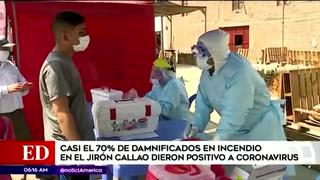 Incendio en el Cercado de Lima: casi el 70% de damnificados dio positivo a coronavirus