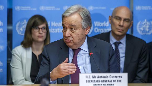 Secretario general de la ONU, Antonio Guterres, indicó que el calentamiento global no se solucionará con el coronavirus. (Foto: AFP)