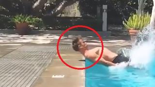 Pudo morir: Joven protagonizó avezada maniobra en su piscina y da la ‘vuelta al mundo’ [VIDEO]