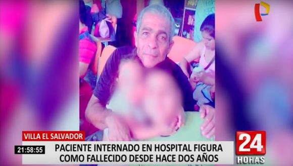 José Martín Vásquez Carrasco fue internado hace más de seis días en el hospital de Villa El Salvador por sufrir de una neumonía e insuficiencia respiratoria. (24 Horas)