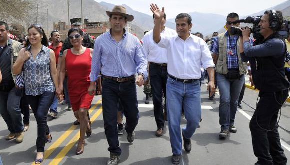 Ollanta Humala inauguró una obra vial en Cañete. (Andina)