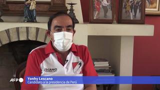 Candidato Yonhy Lescano, líder en sondeos en Perú promete referéndum constitucional