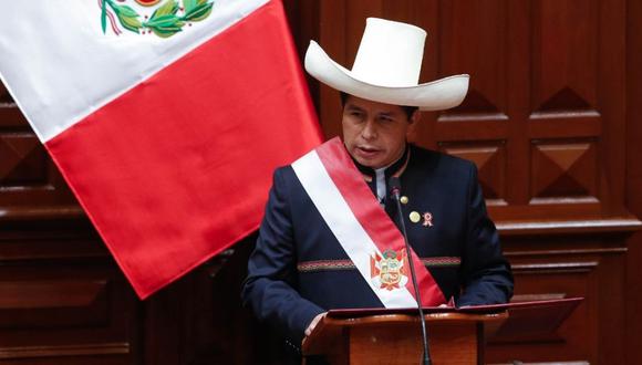 Promesa. En su primer mensaje a la Nación, el presidente Castillo prometió expulsar del Perú en 72 horas a los delincuentes de otro país. (Foto: Congreso)