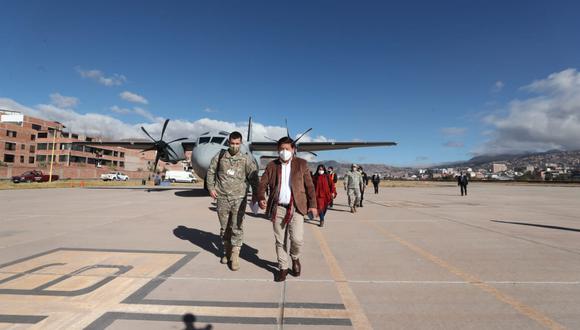 El primer ministro, Guido Bellido, llegó este lunes a Cusco. (Foto: PCM)