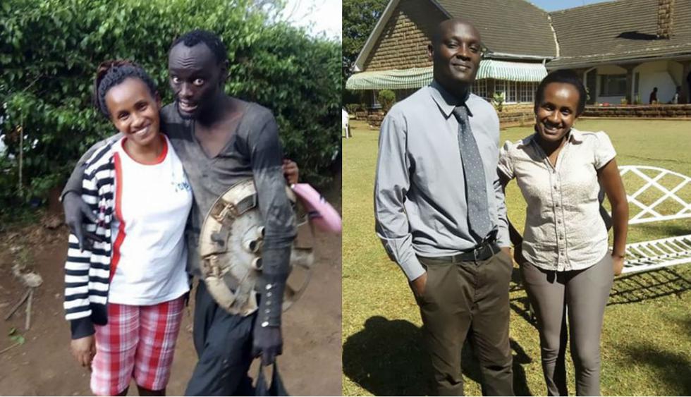 Wanja Mwaura estaba caminando por las calles de Kenia cuando reconoció a su amigo de la infancia y se trataba de Patrick Hinga y decidió ayudarlo. (Foto: Facebook)