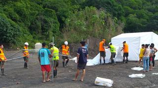 Amazonas: Indeci y el Ejército instalan dos albergues para damnificados del terremoto en Utcubamba