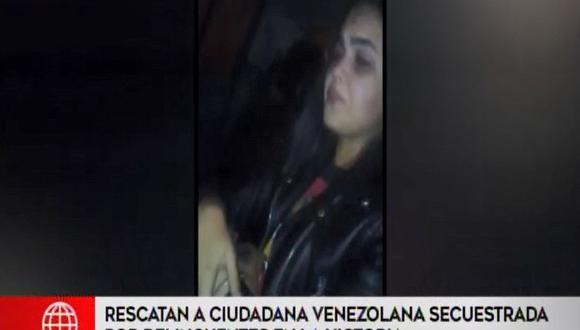 Rescata a ciudadana de nacionalidad venezolana secuestrada por delincuentes (Captura: América Noticias)