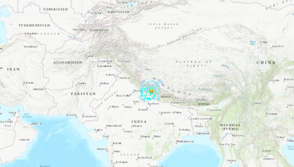 El seísmo de magnitud 5,6 tuvo su epicentro en una región remota del oeste del país a una profundidad de 15,7 kilómetros, según el Servicio Geológico de Estados Unidos (USGS). (Foto: USGS)