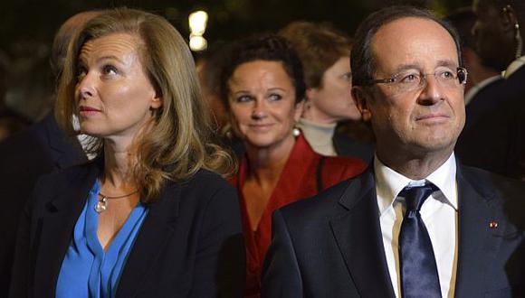 François Hollande y Valerie Trierweiler. (AFP)