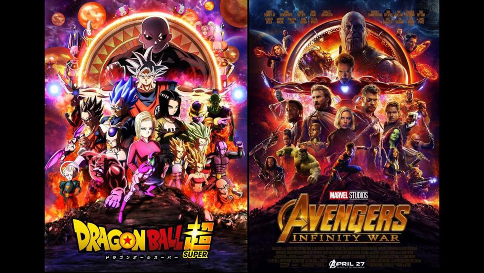 'Avengers: Infinity War' y 'Dragon Ball Super' se fusionan en un divertido afiche. (Twitter)