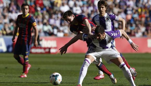 Barcelona perdió 1-0 ante Valladolid con Lionel Messi y Neymar en la cancha. (AFP)