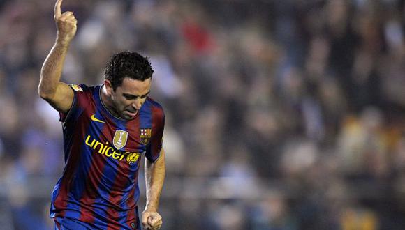 "Todo el mundo me ve como entrenador del Barcelona en un futuro pero yo todavía no me veo", dijo Xavi. (Foto: AFP)