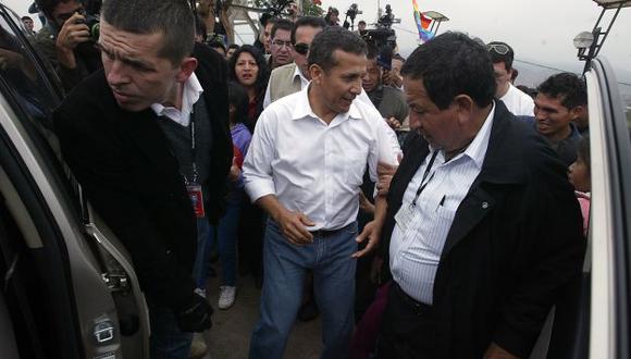 El presidente Humala dio una declaración y evitó preguntas sobre último operativo. (Alberto Orbegoso)