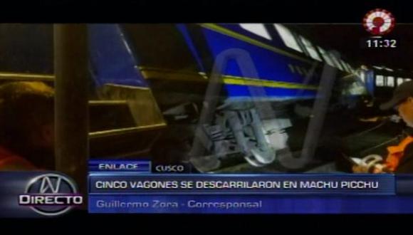 Machu Picchu: Dos vagones de Perú Rail se descarrilan sin dejar heridos. (Canal N)