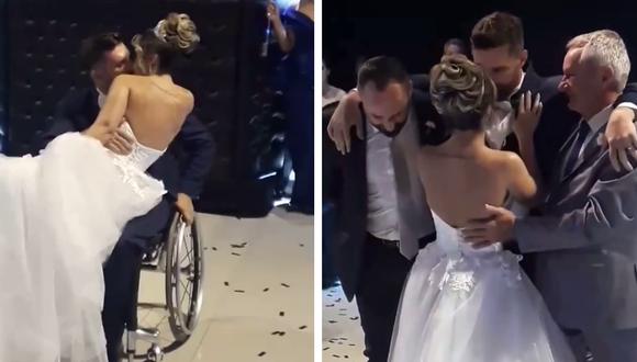 Novio en silla de ruedas sorprendió a su flamante esposa con tremendo gesto. (Foto: the CHIVE en Facebook)