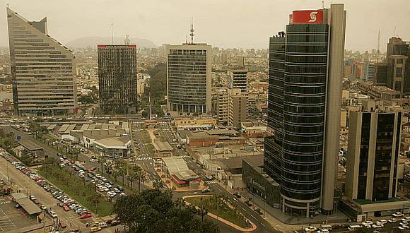Imagen panorámica del centro financiero de Lima. (USI)