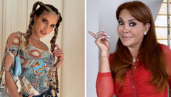 Flavia Laos y Luciana Fuster desataron una ola de comentarios tras asistir al baby shower de la hermana de Patricio Parodi. (Foto: composición Instagram)