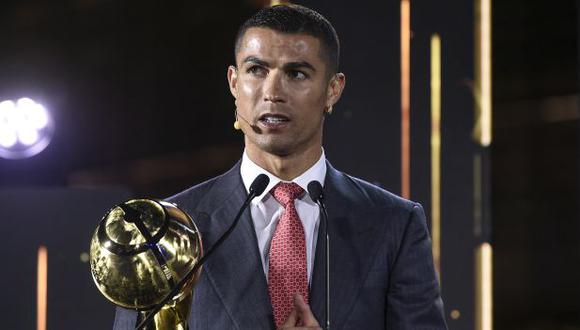 Cristiano Ronaldo viajó con su familia a Dubai para estar presente en la gala de los Globe Soccer Awards. (Foto: AFP)