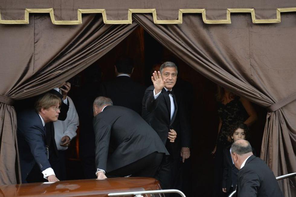 George Clooney poco antes de la ceremonia. (AFP)